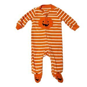 Carter's Fleece Pumpkin Sleeper PJs 6m
